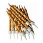 Metallic Gold Candles 12 Pack image number 1