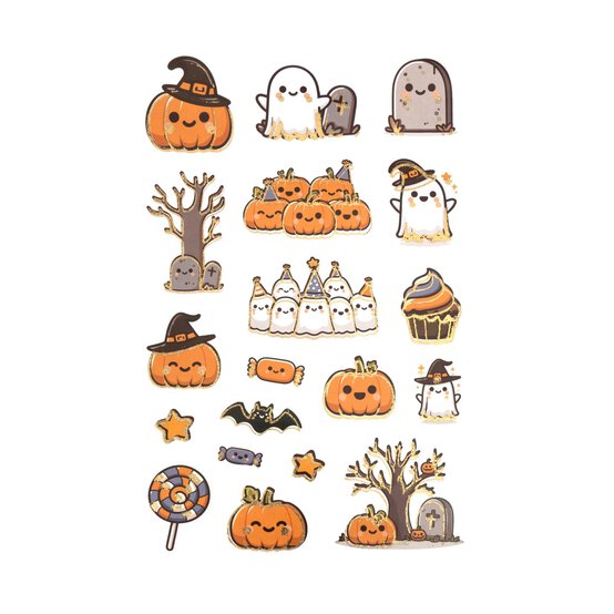 Halloween Peel Off Foil Stickers 19 Pack image number 1