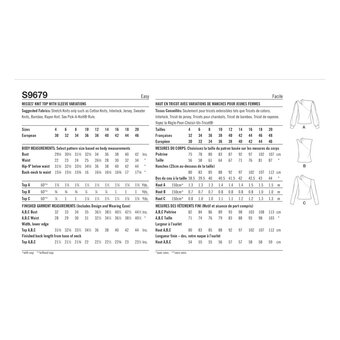 Simplicity Women's Top Sewing Pattern S9679 (P5 12-20)