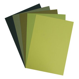 My Colours Green Tones Canvas Cardstock A4 18 Pack