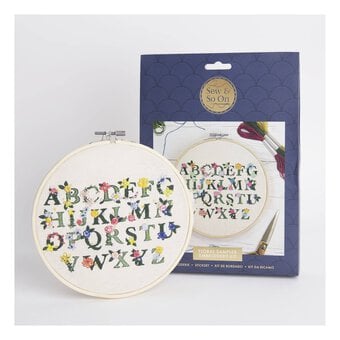 Sew & So On Floral Letters Embroidery Kit image number 4