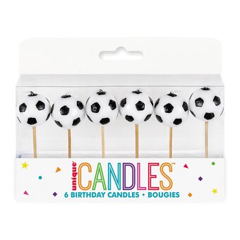 Football Pick Birthday Candles 6 Pack