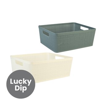 Assorted Large Basketweave Storage