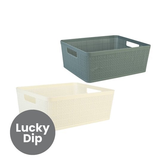 Assorted Large Basketweave Storage image number 1