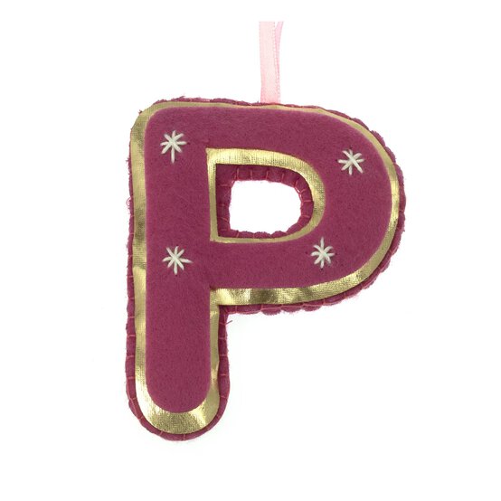 Hanging Felt Letter P Decoration image number 3