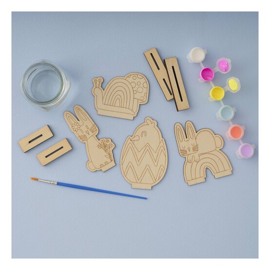 Paint Your Own Easter Wooden Decorations 4 Pack image number 2