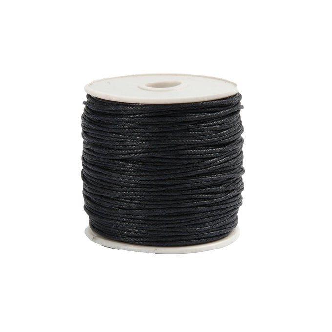 Black Cotton Cord 1mm x 40m image number 1