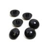 Hemline Black Novelty Faceted Button 6 Pack image number 1
