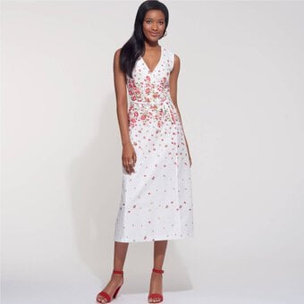 New Look Women's Wrap Dress Sewing Pattern N6600 image number 3