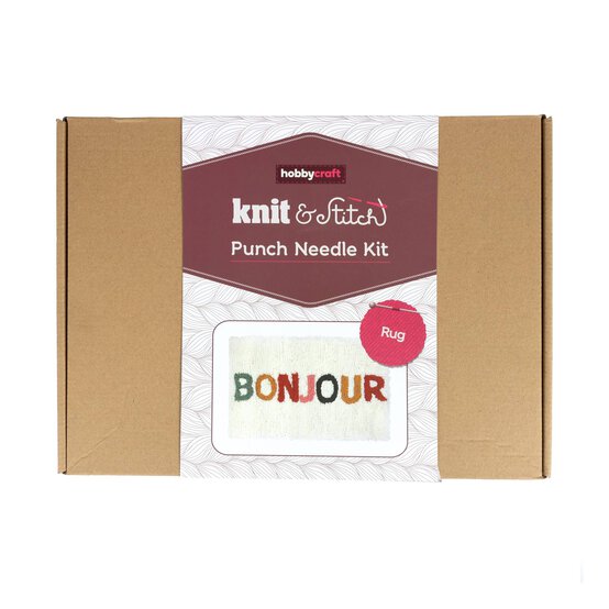 Bonjour Punch Needle Rug Kit image number 1