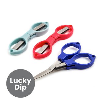 Assorted Compact Folding Scissors 10cm