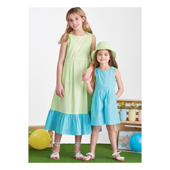 Simplicity Children&rsquo;s Jumpsuit and Dress Sewing Pattern S9617 (7-14) image number 3