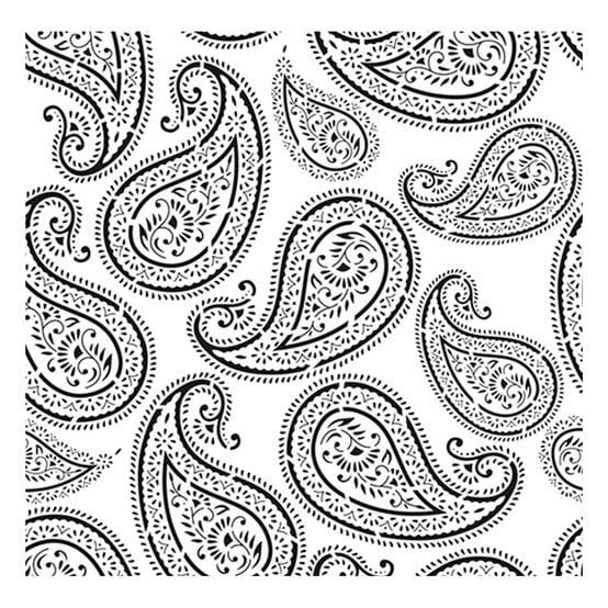 Cadence Paisley Home D&eacute;cor Stencil 25cm x 25cm image number 2