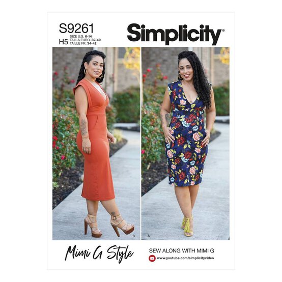 Simplicity Knit Dress Sewing Pattern S9261 (16-24) image number 1