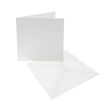 Papermania White Cards and Envelopes 6 x 6 Inches 10 Pack