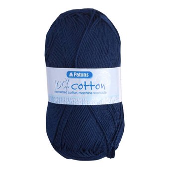 Patons Navy 100% Cotton  DK Yarn 100g