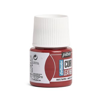 Pebeo Setacolor Deep Red Leather Paint 45ml image number 4