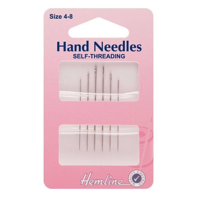 Hemline Size 4 to 8 Self Threading Hand Needles 6 Pack image number 1