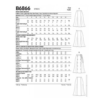Butterick Women's Skirts Sewing Pattern B6866 (F5 16-24)