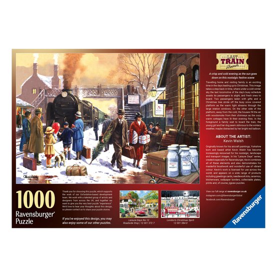 Ravensburger Last Train Home Jigsaw Puzzle 1000 Pieces image number 3