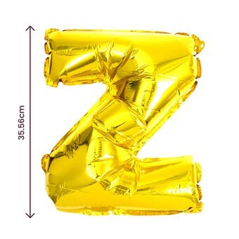 Gold Foil Letter Z Balloon image number 2