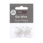 Silver-Plated Ear Wires 25mm x 20mm 30 Pack  image number 1