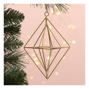 Metal Hanging Diamond Decoration 12cm