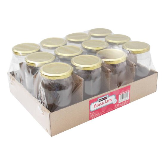 Clear Round Glass Jars 380ml 12 Pack image number 4