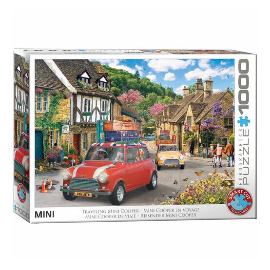 Eurographics Travelling Mini Cooper Jigsaw Puzzle 1000 Pieces image number 1