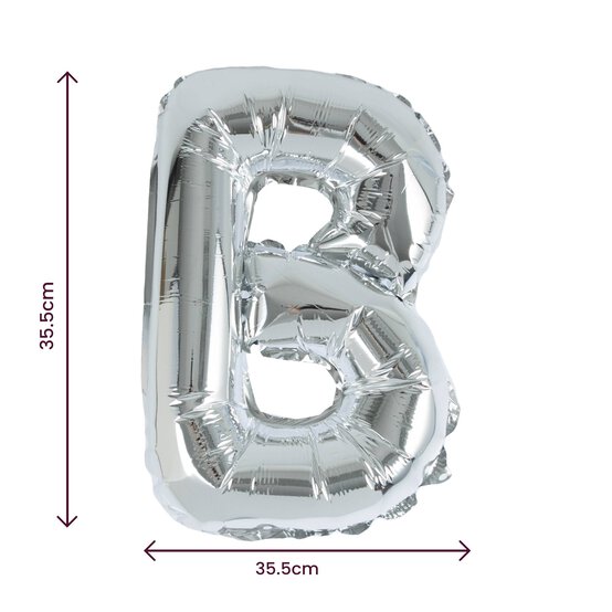 Silver Foil Letter B Balloon image number 2