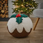 How to Make a Punch Needle Christmas Pudding Footstool image number 1