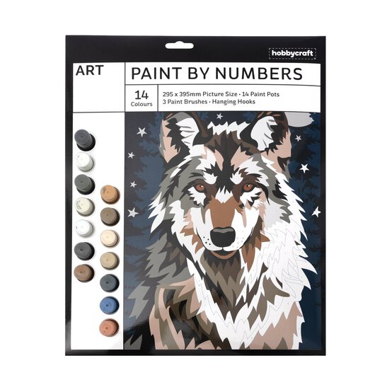 Wolf Moon Paint by Numbers image number 1