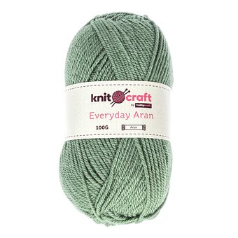 Knitcraft Green Everyday Aran Yarn 100g