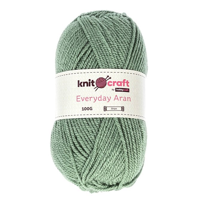 Knitcraft Green Everyday Aran Yarn 100g image number 1