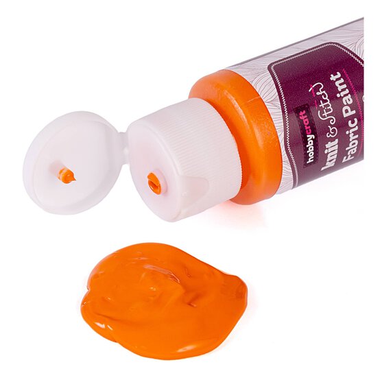 Orange Fabric Paint 60ml image number 2