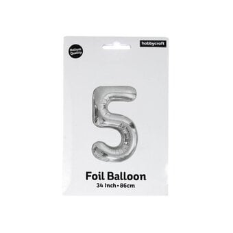 Extra Large Silver Foil 50 Balloon Bundle image number 2