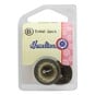 Hemline Olive Green Round Rimmed Buttons 20mm 2 Pack image number 2