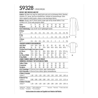 Simplicity Women's Dresses and Tops Sewing Pattern S9328 (H5 6-14)