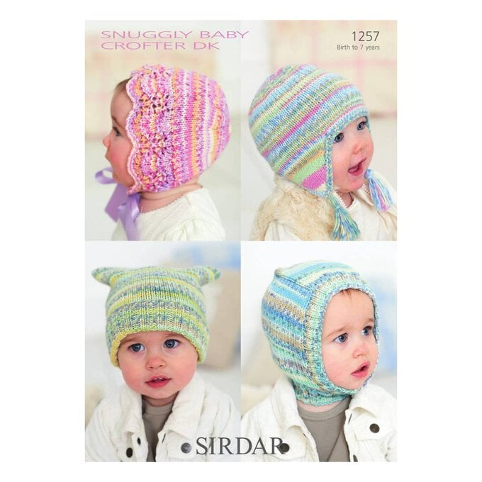 Sirdar Snuggly Baby Crofter DK Hats Digital Pattern 1257 image number 1