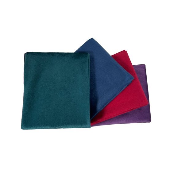 Jewel Tone Velour Fat Quarters 4 Pack image number 1