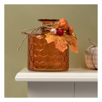 Orange Pumpkin Glass Vase 12cm 
