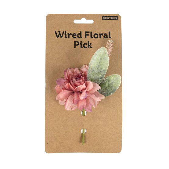 Dark Pink Finished Buttonhole Pick 14cm image number 5