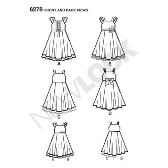 New Look Child's Dresses Sewing Pattern 6278