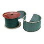 Jute Trim Green Linen Wire Edge Ribbon 63mm x 3m image number 1