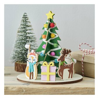Paint Your Own Wooden Tree Scene Kit