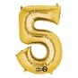 Extra Large Gold 5 Helium Foil Balloon image number 1