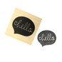 Hello Speech Bubble Wooden Stamp 3.8cm x 3.8cm image number 1
