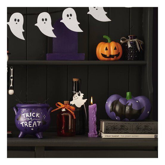 Orange Ghost Potion Bottle with Cork Top 13cm image number 2
