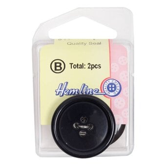 Hemline Royal Blue Basic Holes Button 2 Pack