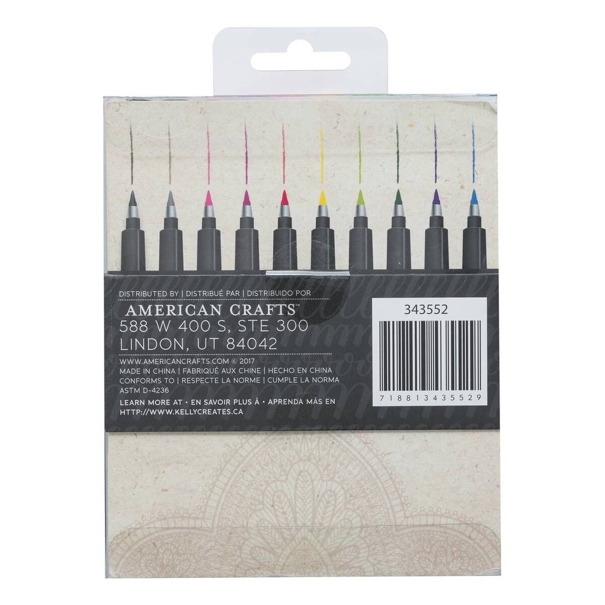 Kelly Creates Small Multicolour Brush Pens 10 Pack Hobbycraft